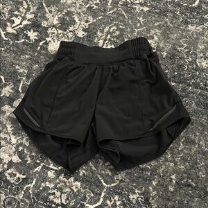 Women's Black Lululemon Running Shorts